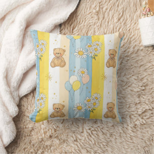 Coussin Modèle de jardin de marguerites Ourson (13)
