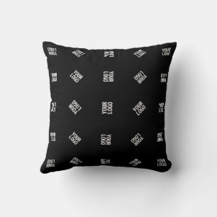 Coussin Modèle de Motif Logo moderne unique   Black
