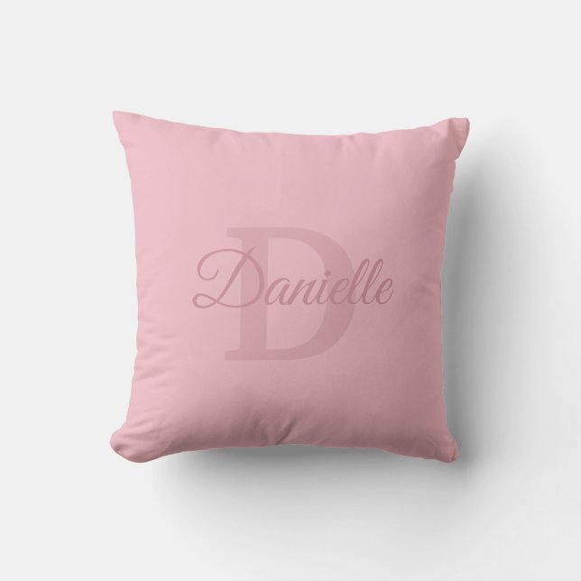 Coussin Modèle de nom de monogramme personnalisé Script D  (Recto)