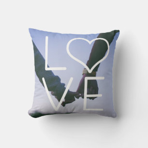 Coussin Modèle de photo d'amour Couple Cœur Personnalisé