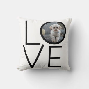 Coussin Modèle de photo d'amour personnalisé