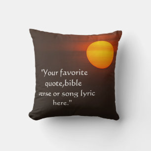Coussin Modèle de photo de coucher de soleil personnalisé