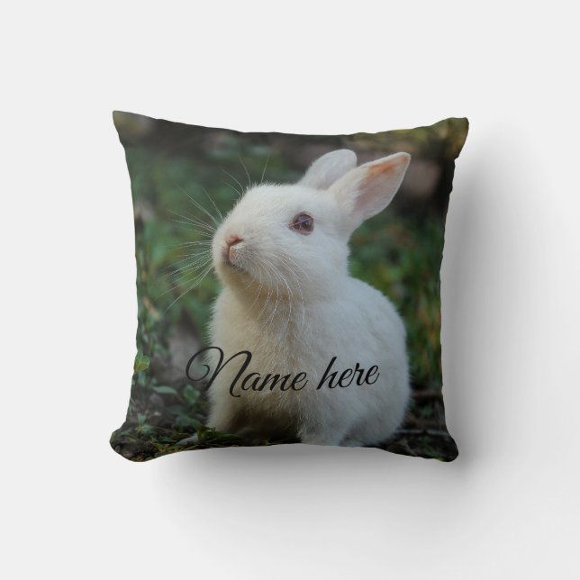 Coussin Modèle de photo de nom d'animal de compagnie simpl (Recto)