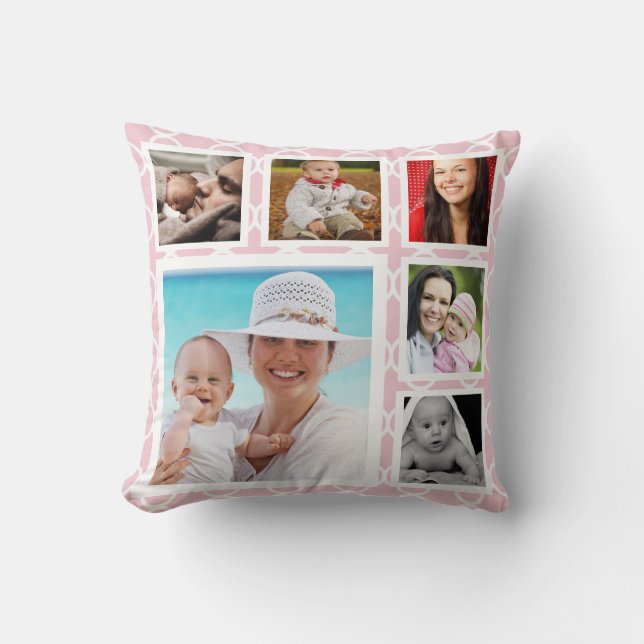 Coussin Modèle de photo personnalisé DIY (Recto)