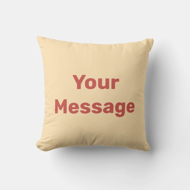 Coussin Modèle de texte de votre message (Recto)