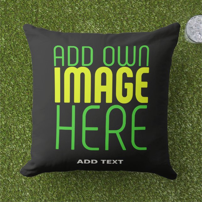 COUSSIN MODELE DE TEXTE D'IMAGE NOIRE SIMPLE ET MODIFIABLE (Herbe)