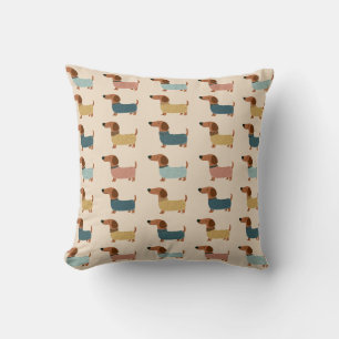 Coussin Modèle de tricot douillet pour teckel