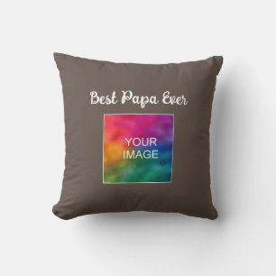 Coussin Modèle de typographie personnalisable Meilleur Pap