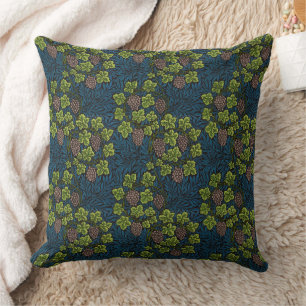 Coussin Modèle de vigne de raisin noir sans couture de Wil