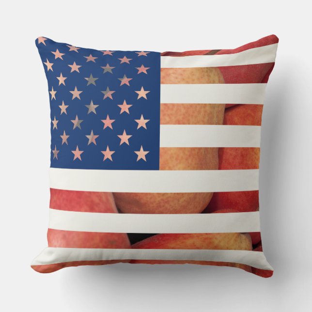 Coussin Modèle États-Unis d'Amérique USA Pears Flag (Recto)