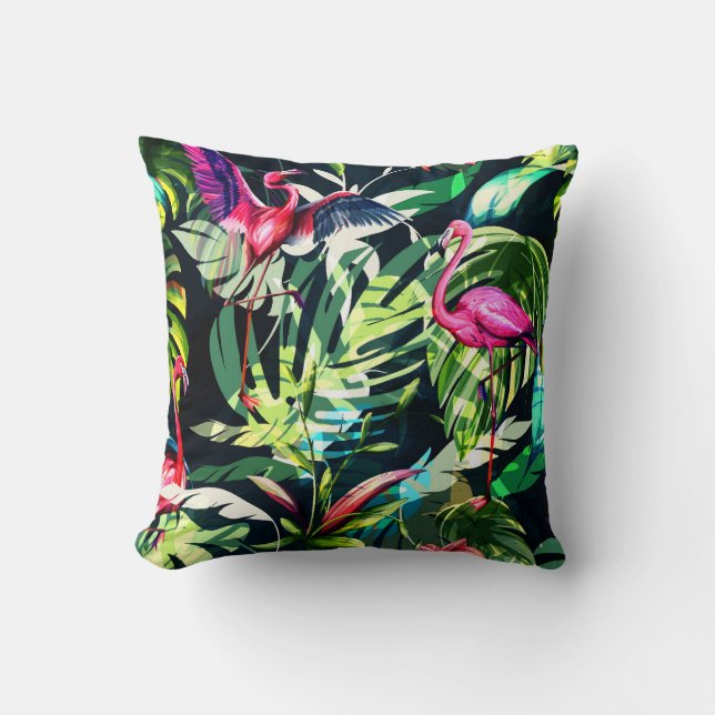 Coussin Modèle floral arrière - plan sans couture. Départ  (Recto)