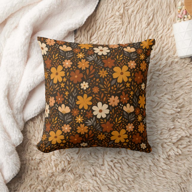 Coussin Modèle Floral Automne vintage - Fleurs Automnes (Couverture)