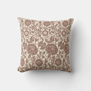 Coussin Modèle floral Brown doux élégant