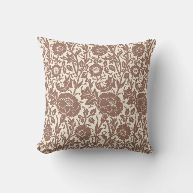 Coussin Modèle floral Brown doux élégant (Recto)
