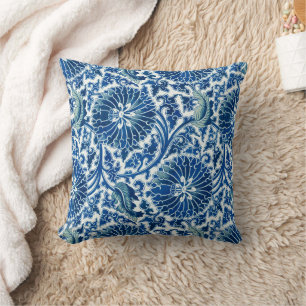 Coussin Modèle floral chinois bleu