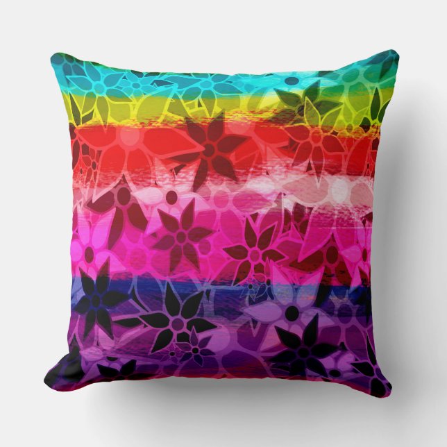 Coussin Modèle floral d'art Abstrait #6 (Recto)