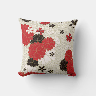 Coussin Modèle floral élégant du Sakura japonais