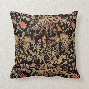 Coussin Modèle floral fée chinoise avec de beaux oiseaux