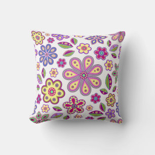 Coussin Modèle floral hippie moderne   Botanique