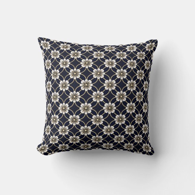 Coussin Modèle floral japonais (Recto)
