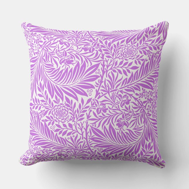 Coussin Modèle floral mignon moderne tendance violet blanc (Recto)