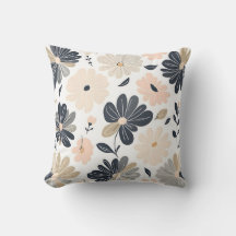 Modèle floral minimaliste moderne avec contour gra