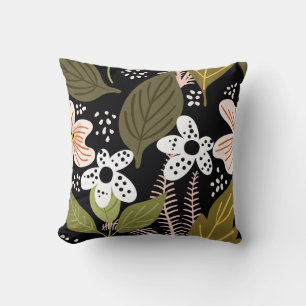 Coussin Modèle floral moderne de Joli feuillage