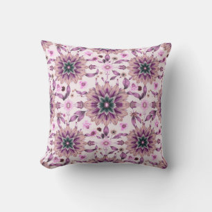 Coussin Modèle Floral moderne et esthétique pourpre