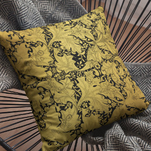 Coussin Modèle Floral Or Fleur orientale