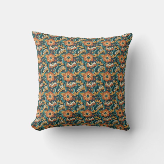 Coussin Modèle floral rétro (Recto)