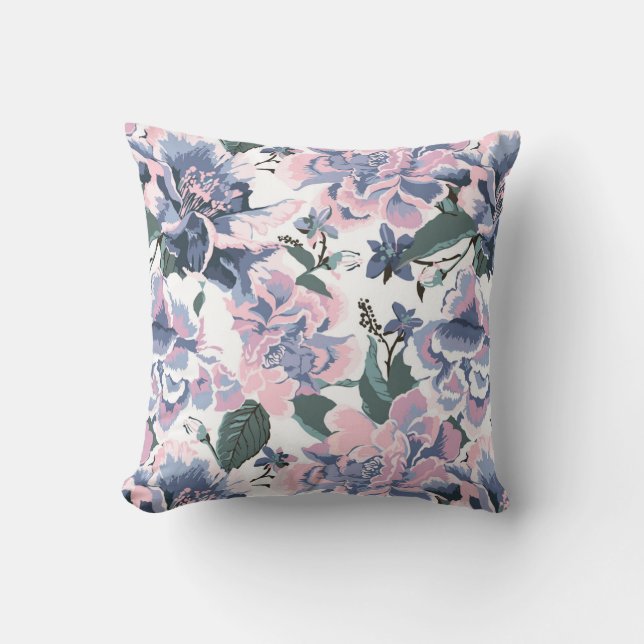Coussin Modèle Floral rose Design élégant (Recto)