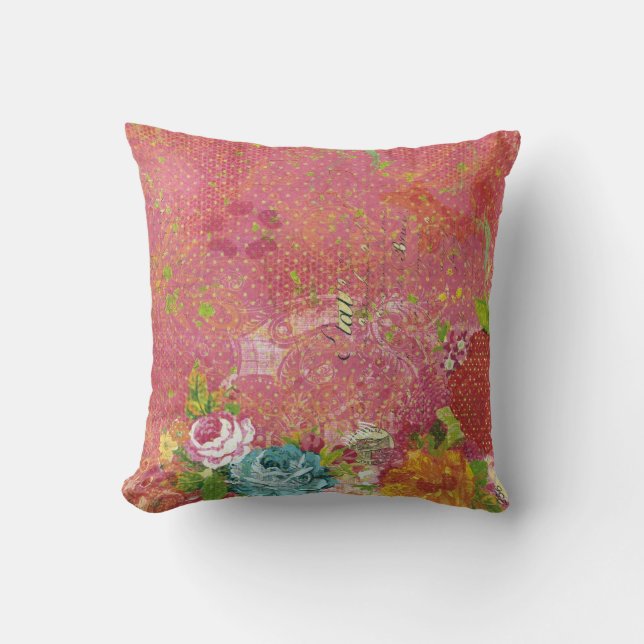Coussin Modèle floral vintage (Recto)