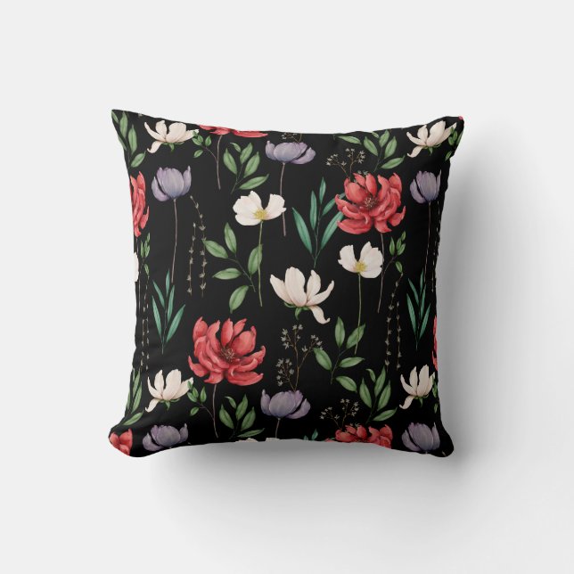 Coussin Modèle Floral Vintage (Recto)
