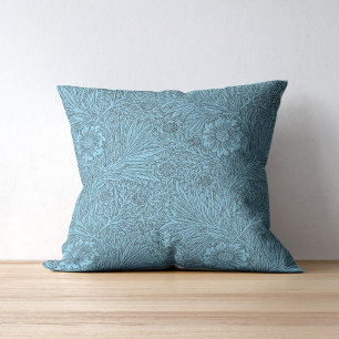 Coussin Modèle floral Vintage bleu ciel et gris