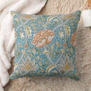 Coussin Modèle floral William Morris Windrush bleu