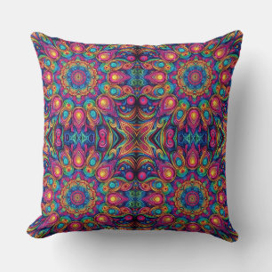 Coussin Modèle géométrique couleur psychédélique