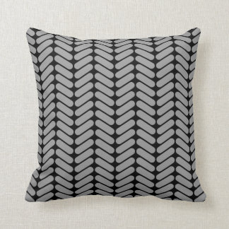 Coussin Modèle gris et noir de Chevron
