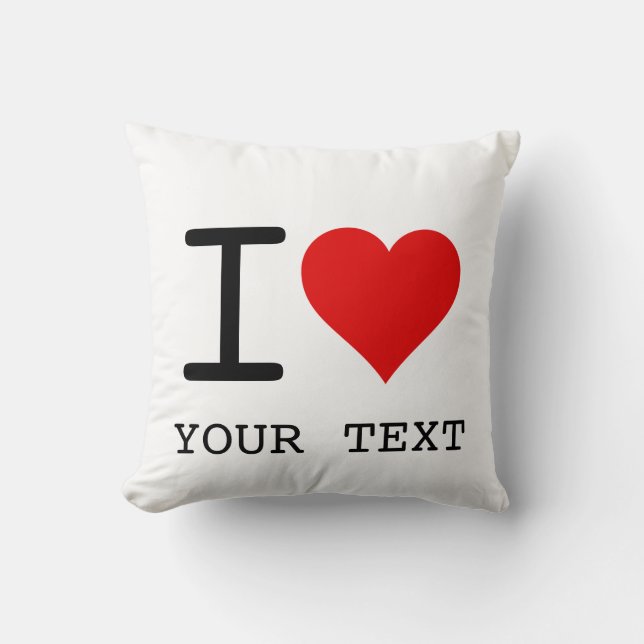 Coussin Modèle Je T'aime (Recto)