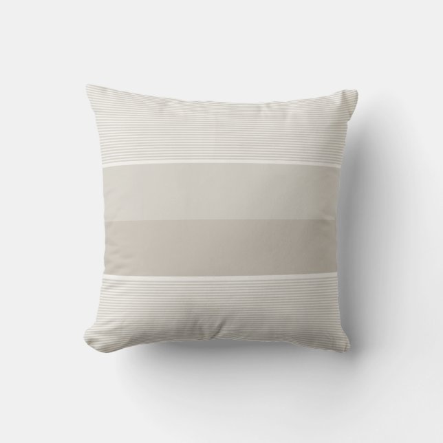 Coussin Modèle moderne élégant Beige Blanc à la mode (Recto)
