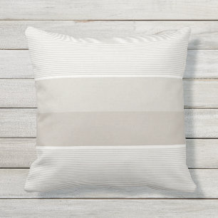 Coussin Modèle moderne élégant Beige Blanc à la mode