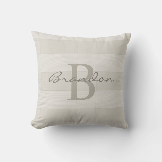 Coussin Modèle moderne élégant de la lettre B de manuscrit (Recto)