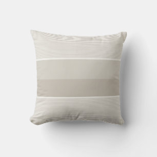 Coussin Modèle moderne tendance beige blanc rayé élégant