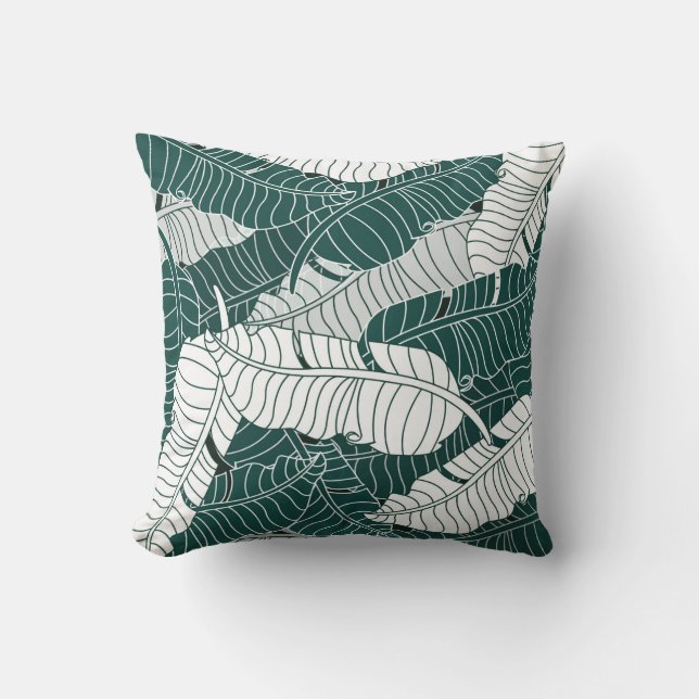 Coussin Modèle motif arrière - plan feuille vintage (Recto)