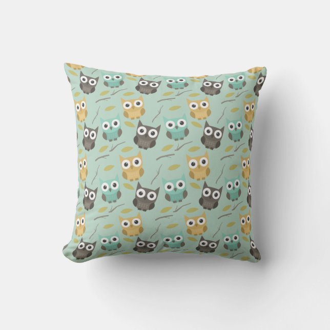 Coussin modelé par hibou (Recto)