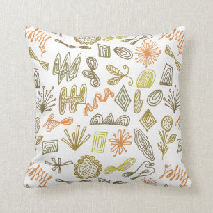 coussin modelé par résumé de formes de griffonn