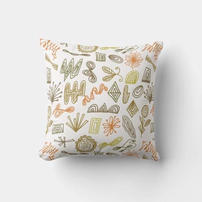 coussin modelé par résumé de formes de griffonnage (Recto)