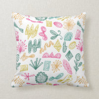 coussin modelé par résumé de formes de griffonnage
