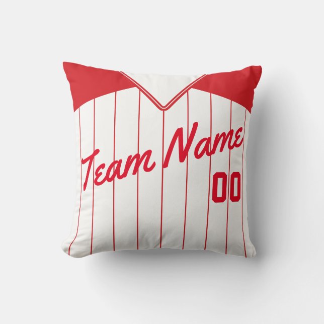 Coussin Modèle personnalisable de baseball Jersey (Recto)