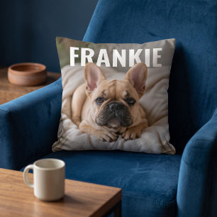 Coussin Modèle PhotoPop de photo de compagnie personnalisé