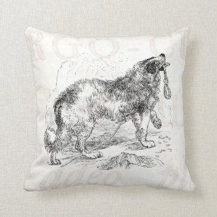 Coussin Modèle vintage de chien de border collie
